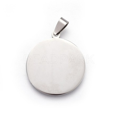 304 Stainless Steel Stamping Blank Tag Pendants STAS-L220-03D-1
