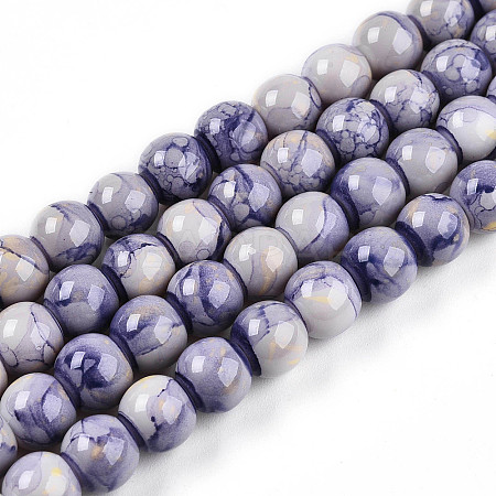 Baking Paint Glass Beads X1-DGLA-N003-8mm-C08-1
