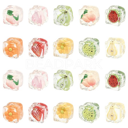 20Pcs 10 Styles Transparent Resin Cabochons RESI-CJ0005-43-1