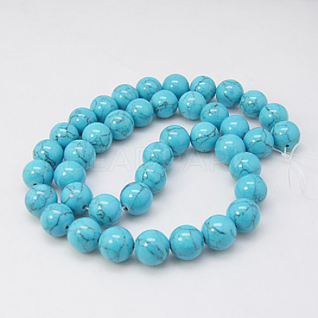 Synthetic Turquoise Beads Strands TURQ-H038-10mm-XXS09-1