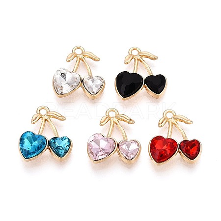 Alloy Rhinestone Pendants PALLOY-T092-24G-1