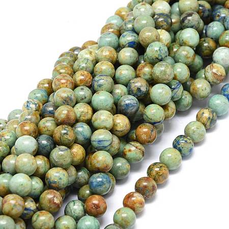 Natural Chrysocolla and Lapis Lazuli Beads Strands G-O201A-12B-1