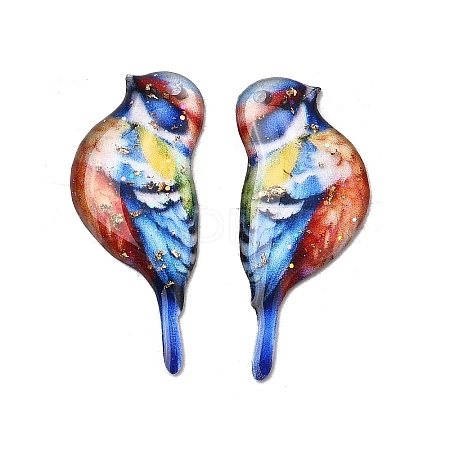2Pcs Transparent Epoxy Resin Pendants RESI-A044-03B-1