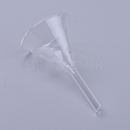 Transparent Glass Funnel Hopper AJEW-WH0104-45B-1