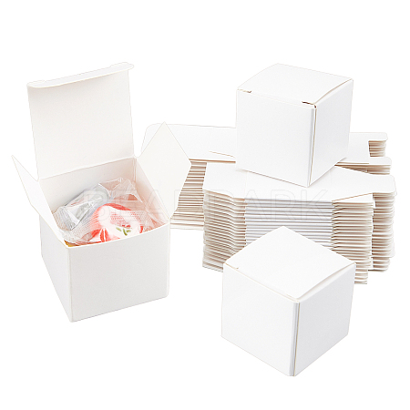 Foldable Creative Kraft Paper Box CON-WH0062-04B-WH-1