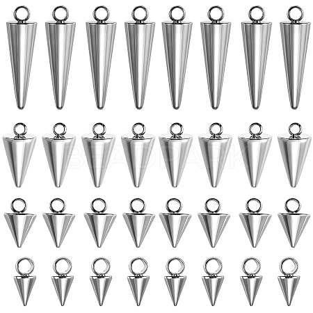 40Pcs 4 Style 304 Stainless Steel Pendants STAS-SZ0002-36P-1