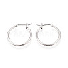 304 Stainless Steel Hoop Earrings EJEW-T048-25B-P-1
