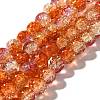 Crackle Glass Beads Strands X1-CCG-C002-8mm-05-1
