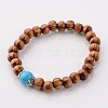 Wood Stretch Bracelets X-BJEW-JB02404-2