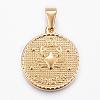 Real 18K Gold Plated 304 Stainless Steel Pendants STAS-H372-01A-1