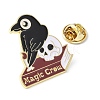 Magic Crow with Skull Enamel Pins JEWB-V002-11F-3