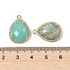 Natural Mixed Stone Faceted Teardrop Pendants G-I382-01G-4