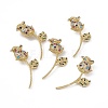 Brass Colorful Cubic Zirconia Pendants KK-E068-VA238-2-4