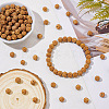 DICOSMETIC 120Pcs 2 Styles Natural Rudraksha Beads WOOD-DC0001-06-4