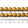 Electroplated Natural Lava Rock Beads Strands G-A256-F01-01E-4