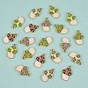 20Pcs 5 Colors Rack Plating Alloy Enamel Pendants ENAM-SZ0002-95-5