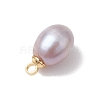 Natural Cultured Freshwater Pearl Rice Charms PALLOY-JF05078-01-5