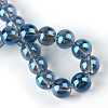 Electroplate Glass Beads Strands X-EGLA-Q062-6mm-A14-3
