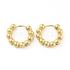 Brass Ball Beaded Hoop Earrings for Women X-EJEW-B013-05-1