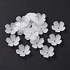 5-Petal Transparent Acrylic Bead Caps OACR-A017-13-1
