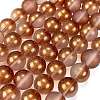 Frosted Transparent Glass Bead Strands GLAA-P065-10mm-13-2