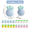 Globleland 20Pcs 4 Colors Pineapple Food Grade Eco-Friendly Silicone Beads SIL-GL0001-05-2