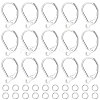Beebeecraft 20Pcs 2 Style Brass Leverback Earring Findings with Loop DIY-BBC0001-02S-1