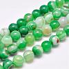 Natural Striped Agate/Banded Agate Bead Strands G-G962-6mm-M-2