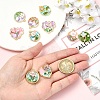 10Pcs 10 Styles Rack Plating Alloy Rhinestone Enamel Pendants ENAM-YW0008-30-5