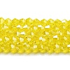 Transparent Electroplate Glass Beads Strands GLAA-F029-3mm-C21-1