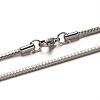 304 Stainless Steel Herringbone Chain Necklaces X-NJEW-E049-04P-1
