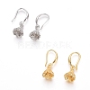 Brass Micro Pave Cubic Zirconia Earring Hooks ZIRC-L086-007-1