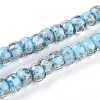 Luminous Handmade Gold Foil Glass Beads Strands FOIL-N029-02A-04-1