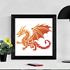 1Pc PET Hollow Out Drawing Painting Stencils DIY-MA0002-38G-5