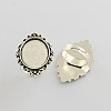 Vintage Adjustable Iron Finger Ring Components Alloy Cabochon Bezel Settings X-PALLOY-Q300-12AS-NR-1