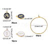 SUPERFINDINGS 3 Sets 2 Style Alloy Enamel Charms Flat Round with Alphabet & Number ENAM-FH0001-14-7