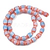 Handmade Millefiori Glass Oval Bead Strands LK-Z001-01B-08-4