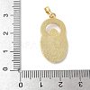 Brass Pave Natural White Shell Religion Pendants KK-S522-23G-D-3