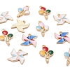 40Pcs 4 Style Alloy Enamel Pendants ENAM-LS0001-22LG-4