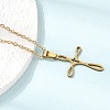 304 Stainless Steel Religion Cross Pendant Necklaces SA-CBAB727-02G-3