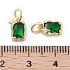 Brass Micro Pave Cubic Zirconia Charms KK-C051-10G-02-3