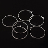 Silver Color Plated Brass Earring Hoops X-EC067-4S-4