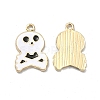 Halloween Light Gold Tone Alloy Enamel Pendants ENAM-P247-25KCG-1