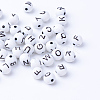 Craft Acrylic Horizontal Hole Letter Beads SACR-S201-02-1