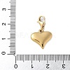 304 Stainless Steel Heart Pendant Decoration STAS-S165-14G-3