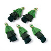 Polycotton(Polyester Cotton) Tassel Pendant Decorations X-FIND-T018-03-1