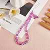 Round Synthetic Moonstone Beaded Mobile Straps HJEW-SW00042-07-3