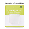 Rhodium Plated 925 Sterling Silver Pendant Bails X-STER-F036-09P-7x13mm-5
