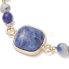 Natural Gemstone Link Chain Bracelets for Women BJEW-JB13315-5
