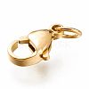 Ion Plating(IP) 304 Stainless Steel Lobster Claw Clasps X-STAS-G240-01E-G-4